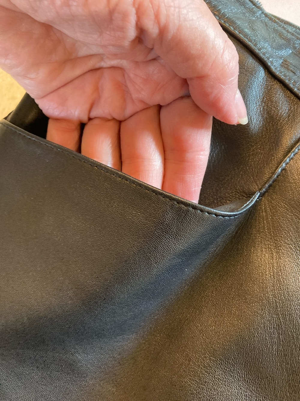 SNY Black Straight-Leg 100% Leather Pants - Picture 4 of 9